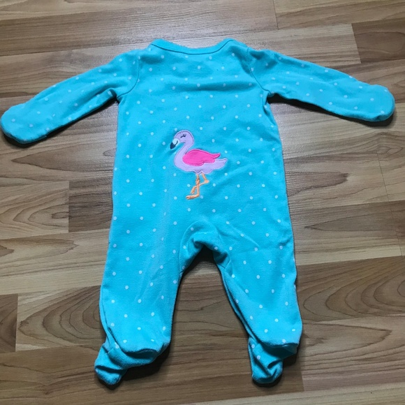 Polka Dot Flamingo Pajamas - Picture 2 of 2